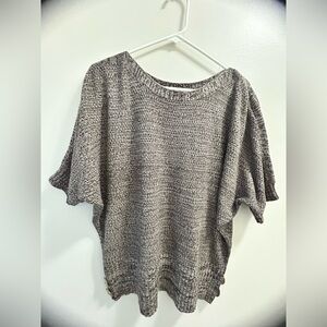 Light brown Knit Short Sleeve Sweater